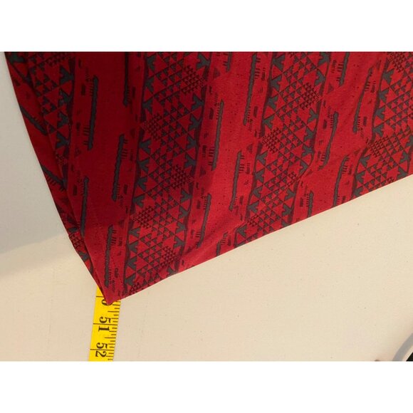 NWT Red & Black Geometric Print Maxi Skirt 3XL - Picture 10 of 10